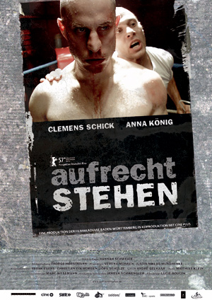 aufrecht stehen
